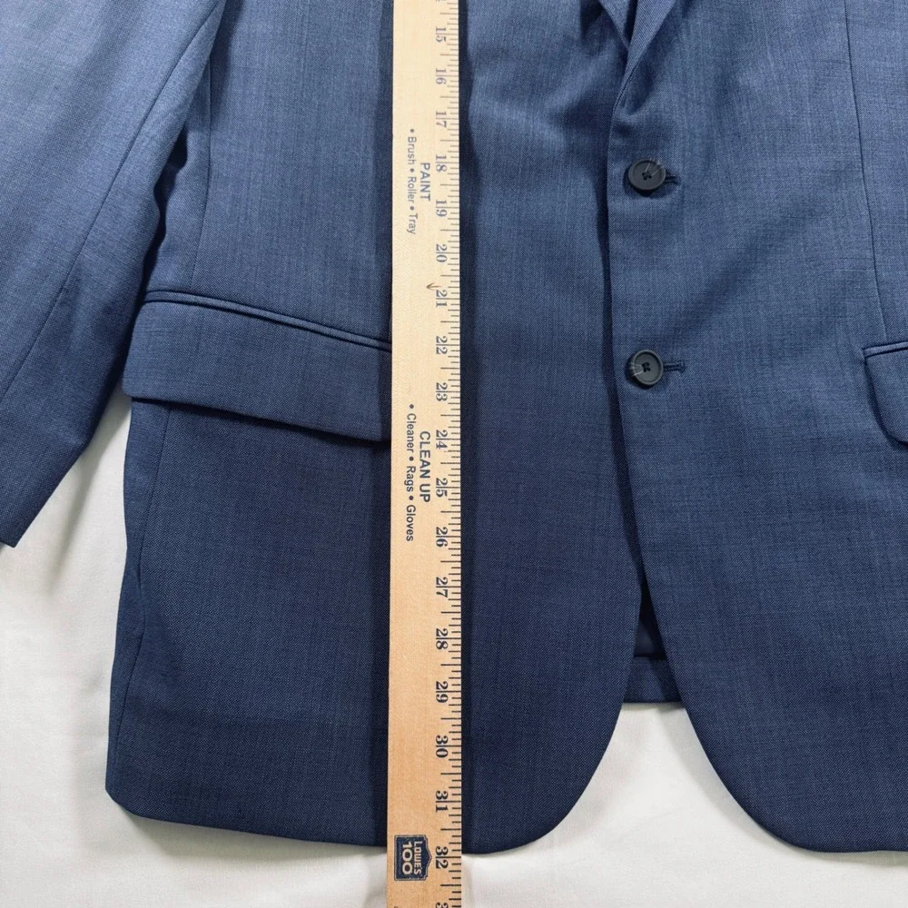 Jos A Bank Traveler Travel Tech Suit 46R Blue Slim Fit Wool Blend Pants 38x28